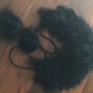 Black Mongolian scarf